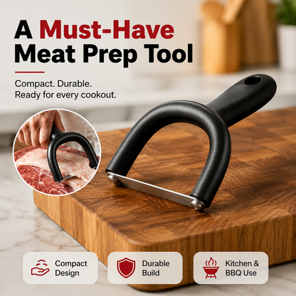 🔥 50% OFF! 🥩 Handheld Meat Slicer with Steel Blades – Ergonomic U-Grip for Slicing & Fat Trimming 🔪