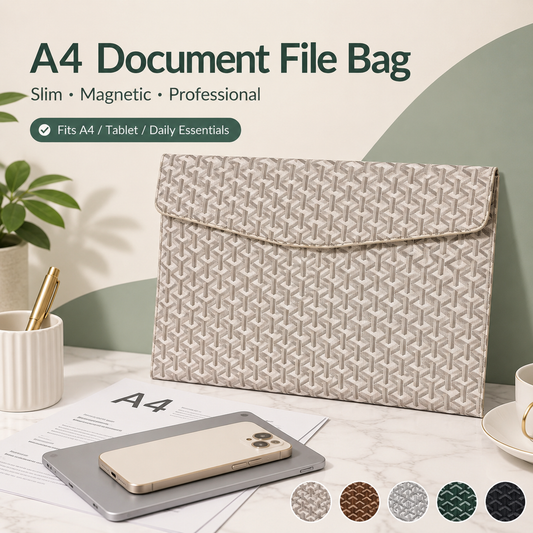 📁💼 A4 Padfolio Document Organizer – 13" Laptop & Tablet Sleeve with Magnetic Closure ✨