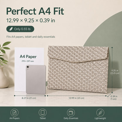 📁💼 A4 Padfolio Document Organizer – 13" Laptop & Tablet Sleeve with Magnetic Closure ✨