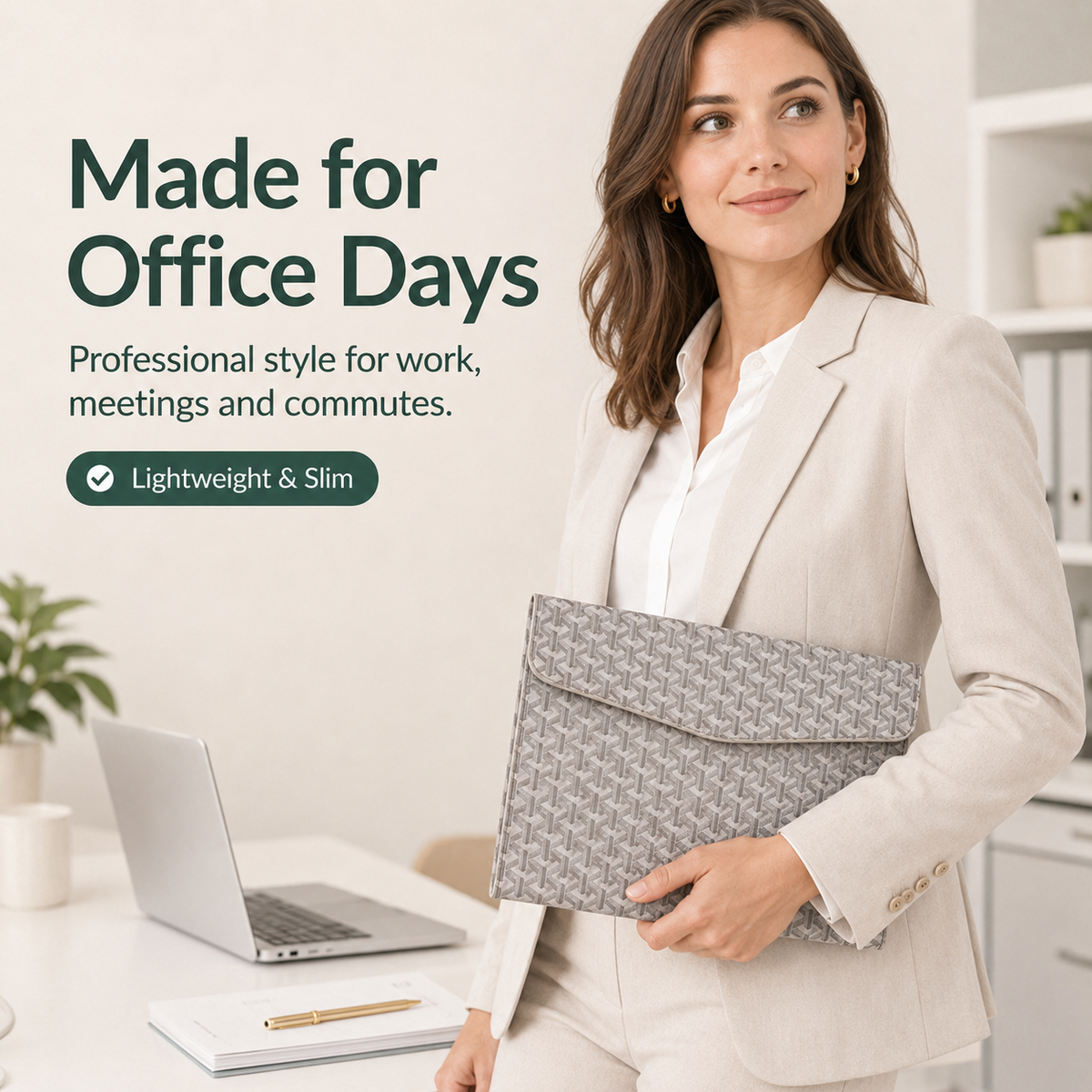 📁💼 A4 Padfolio Document Organizer – 13" Laptop & Tablet Sleeve with Magnetic Closure ✨