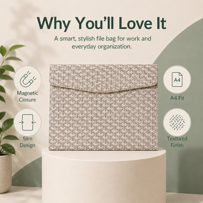 📁💼 A4 Padfolio Document Organizer – 13" Laptop & Tablet Sleeve with Magnetic Closure ✨