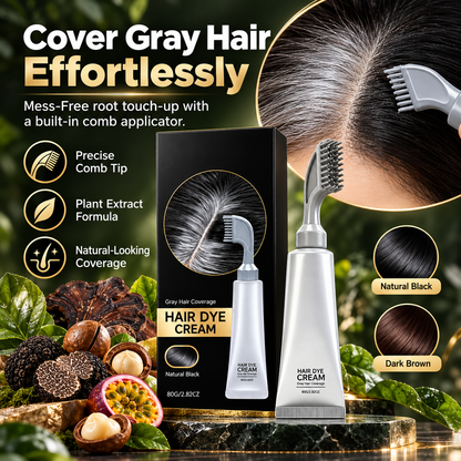 Cover Gray Roots at Home – Easy Comb-On Hair Dye Cream