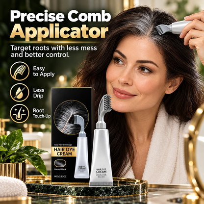 Cover Gray Roots at Home – Easy Comb-On Hair Dye Cream