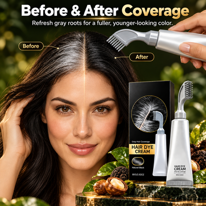 Cover Gray Roots at Home – Easy Comb-On Hair Dye Cream