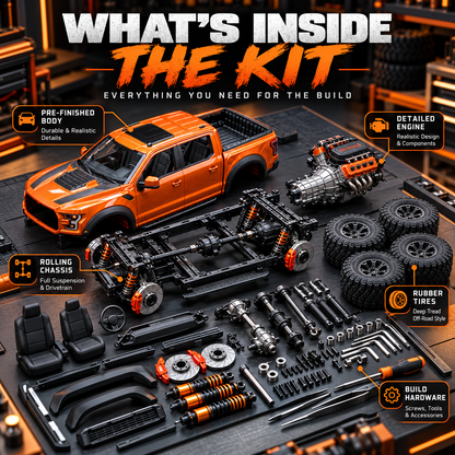 🚙 50% OFF 🔥 DIY Off-Road Pickup Truck Model Kit – Build Your Own Detailed Display Truck