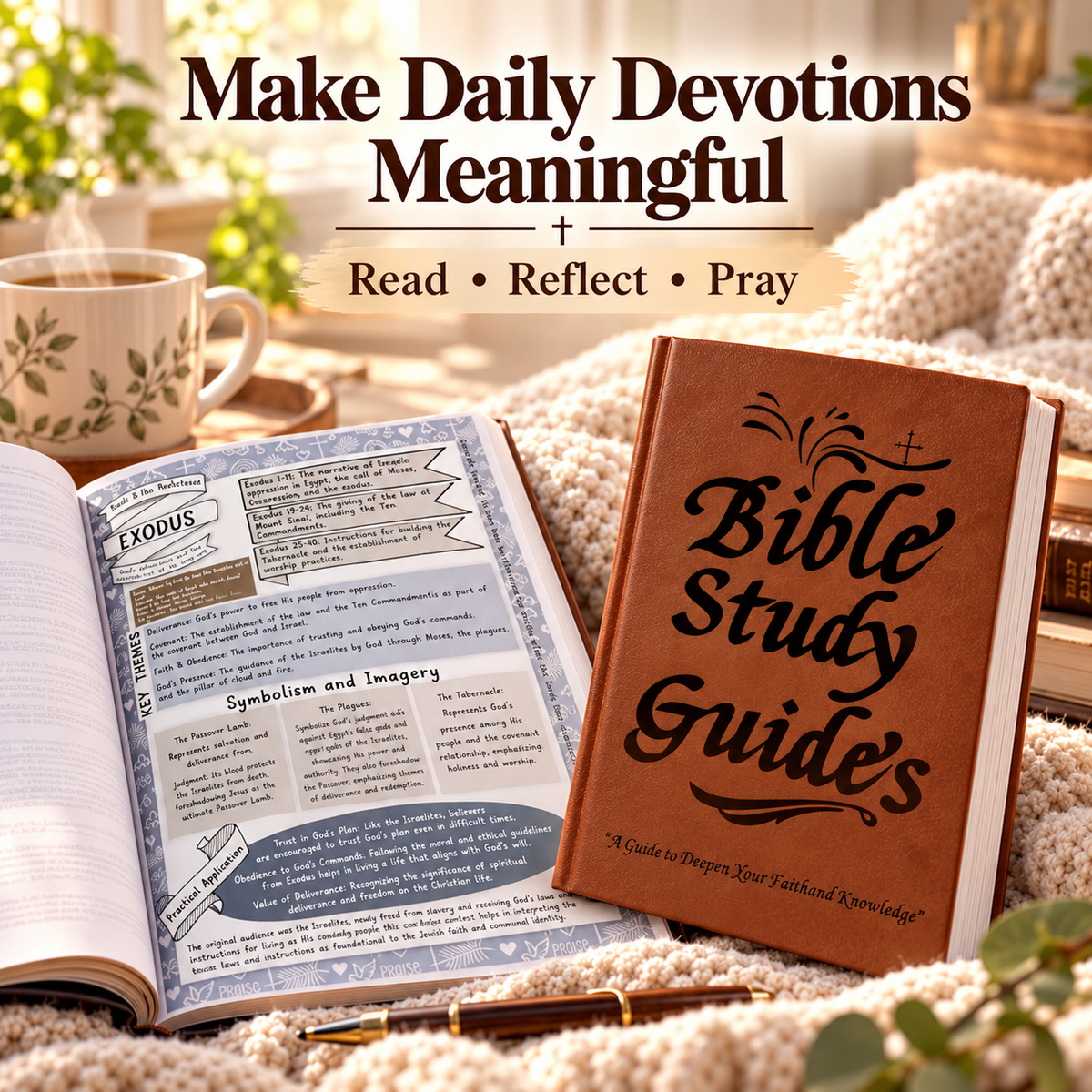 66-Page Bible Study & Devotional Journal – Guided Scripture Reflection, Prayer & Faith Growth