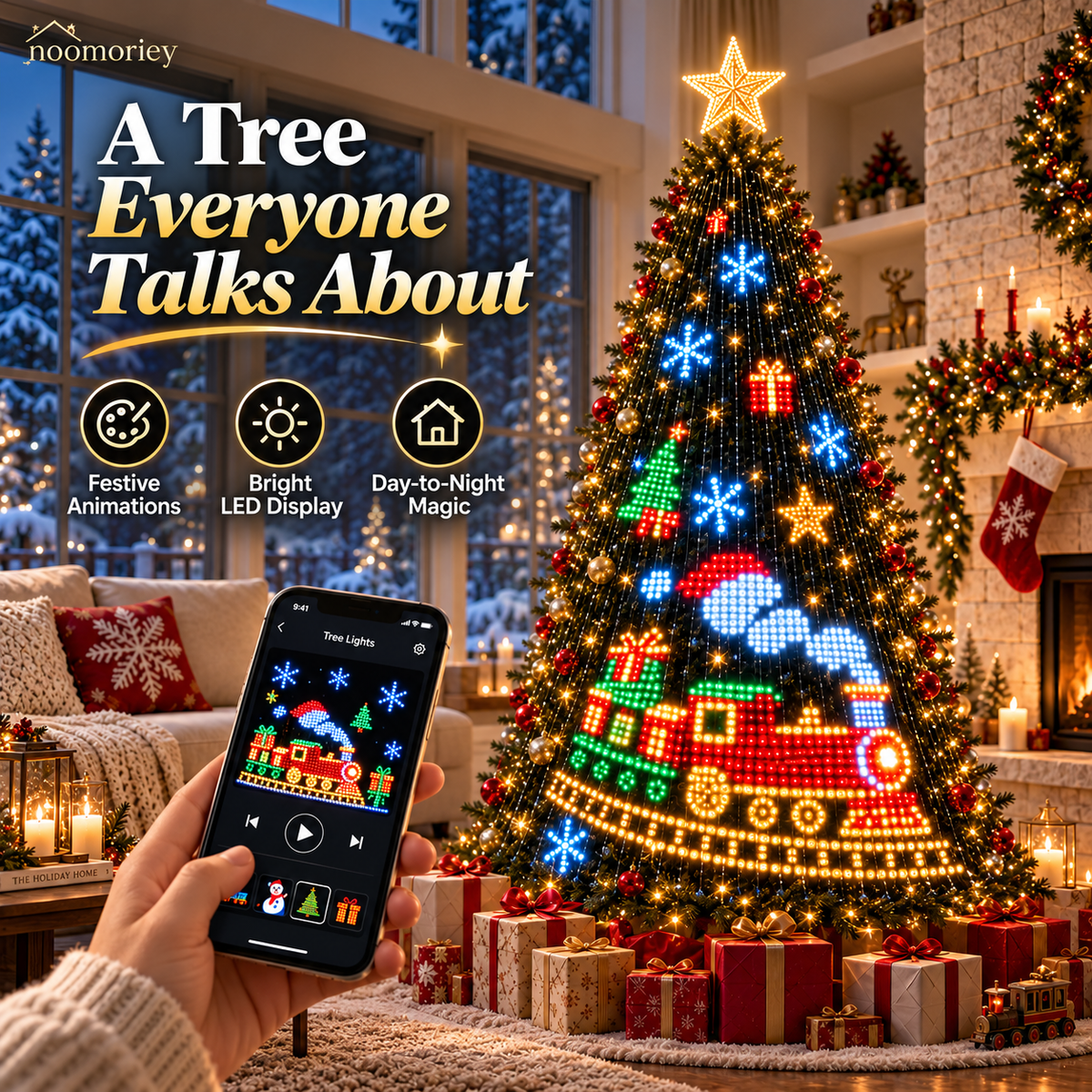 🎄 Smart LED Christmas Tree Lights ✨ DIY Holiday Patterns App Control Decoration🎄🎄