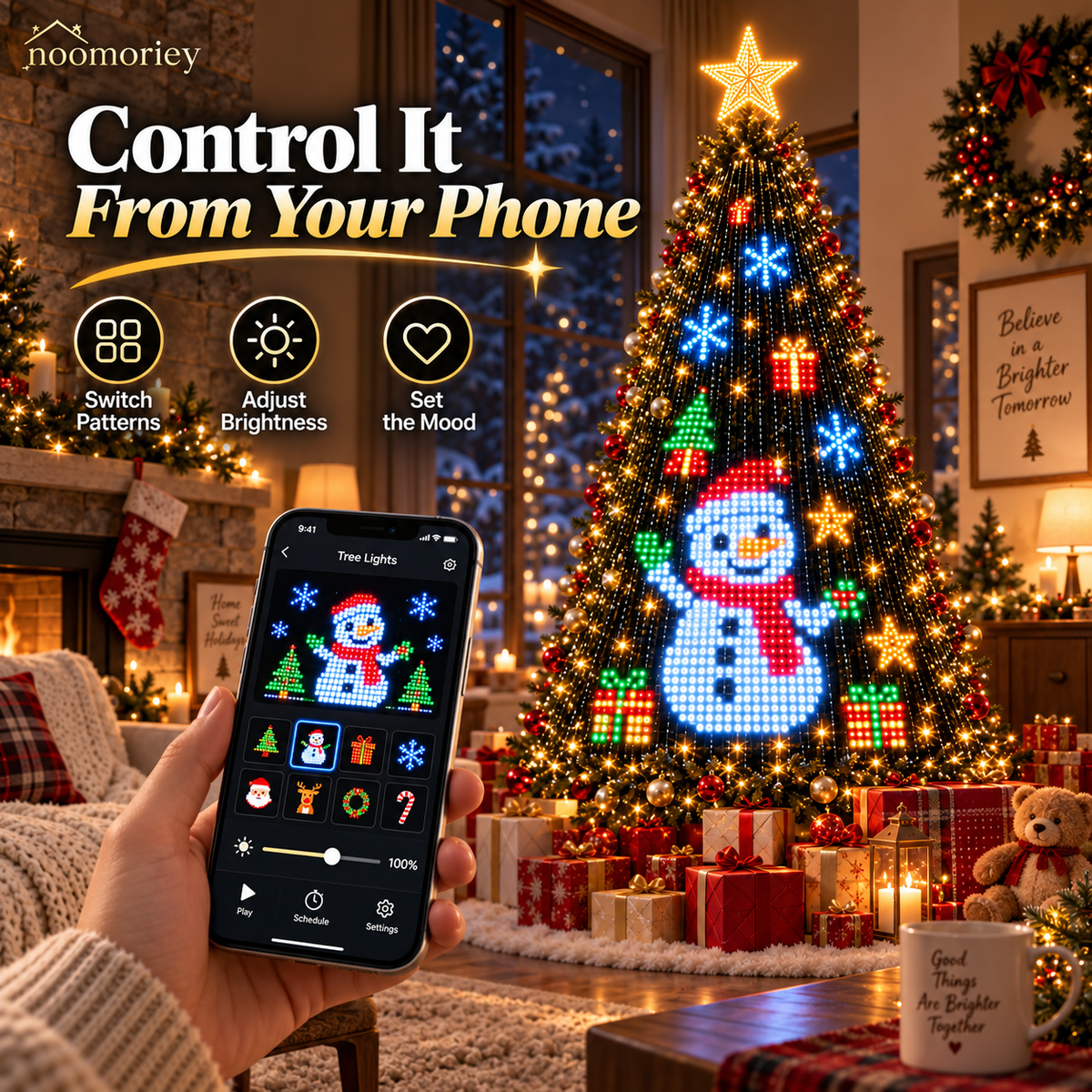 🎄 Smart LED Christmas Tree Lights ✨ DIY Holiday Patterns App Control Decoration🎄🎄