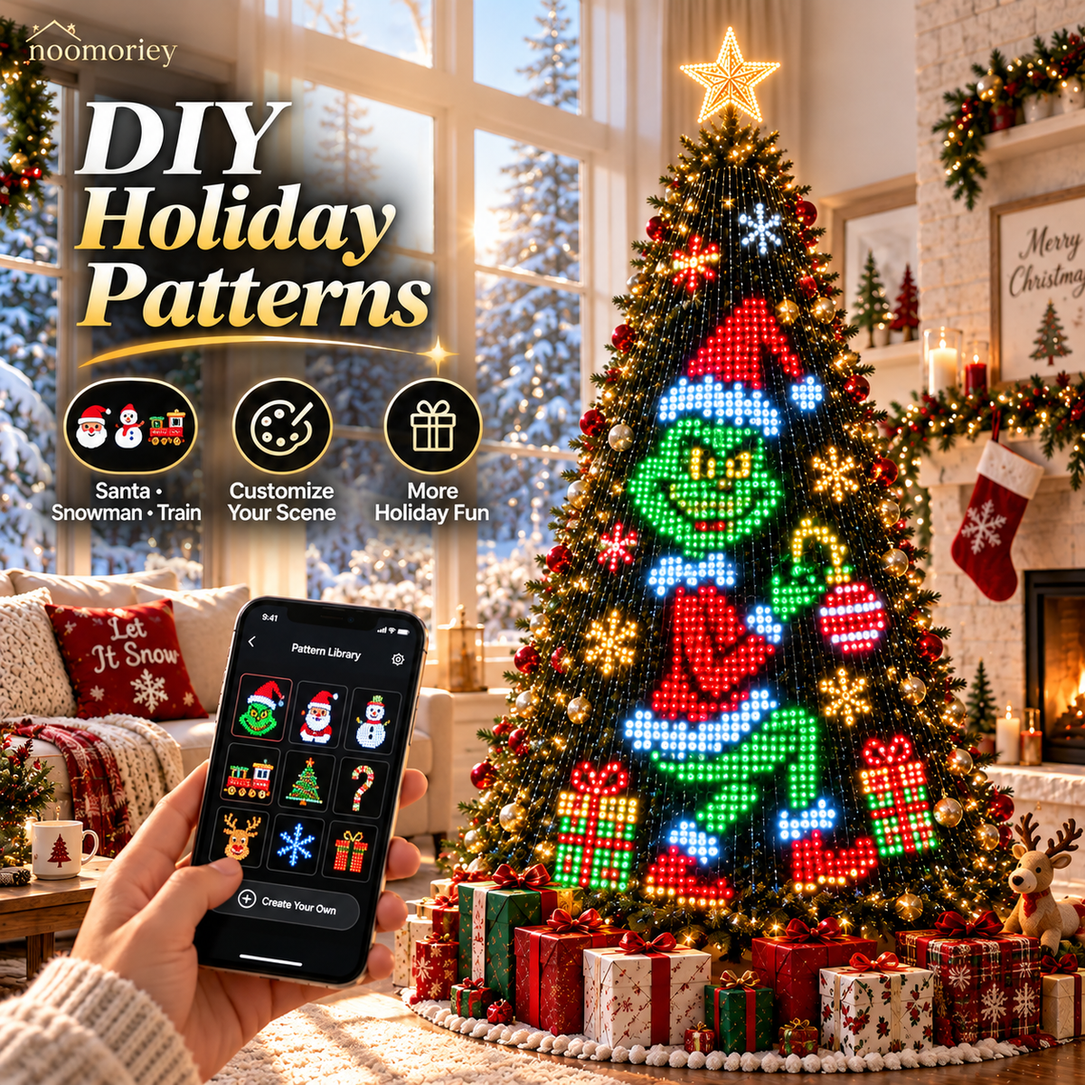 🎄 Smart LED Christmas Tree Lights ✨ DIY Holiday Patterns App Control Decoration🎄🎄