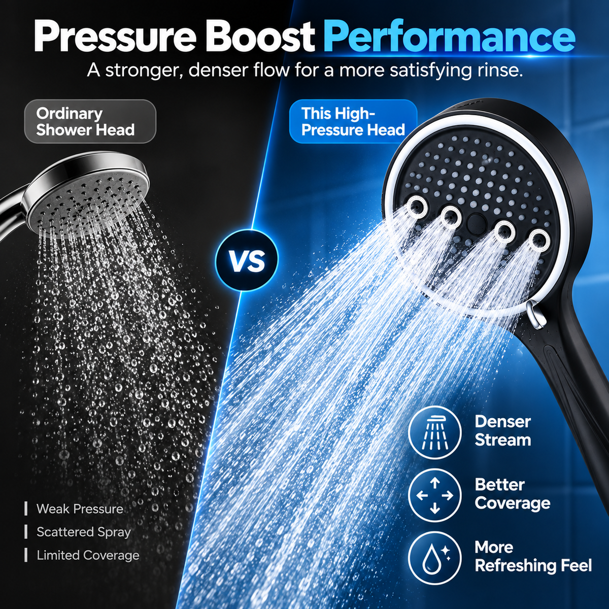 🚿 🚿 6-Mode High-Pressure Handheld Shower Head for a Better Daily Rinse