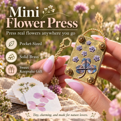 🎁Mini Brass Flower Press – Pocket-Sized Botanical Keepsake