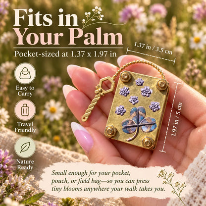 🎁Mini Brass Flower Press – Pocket-Sized Botanical Keepsake