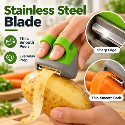 🥔 2-Piece Palm Vegetable Peeler Set – Soft Grip Handheld Fruit & Veggie Peeler！！！
