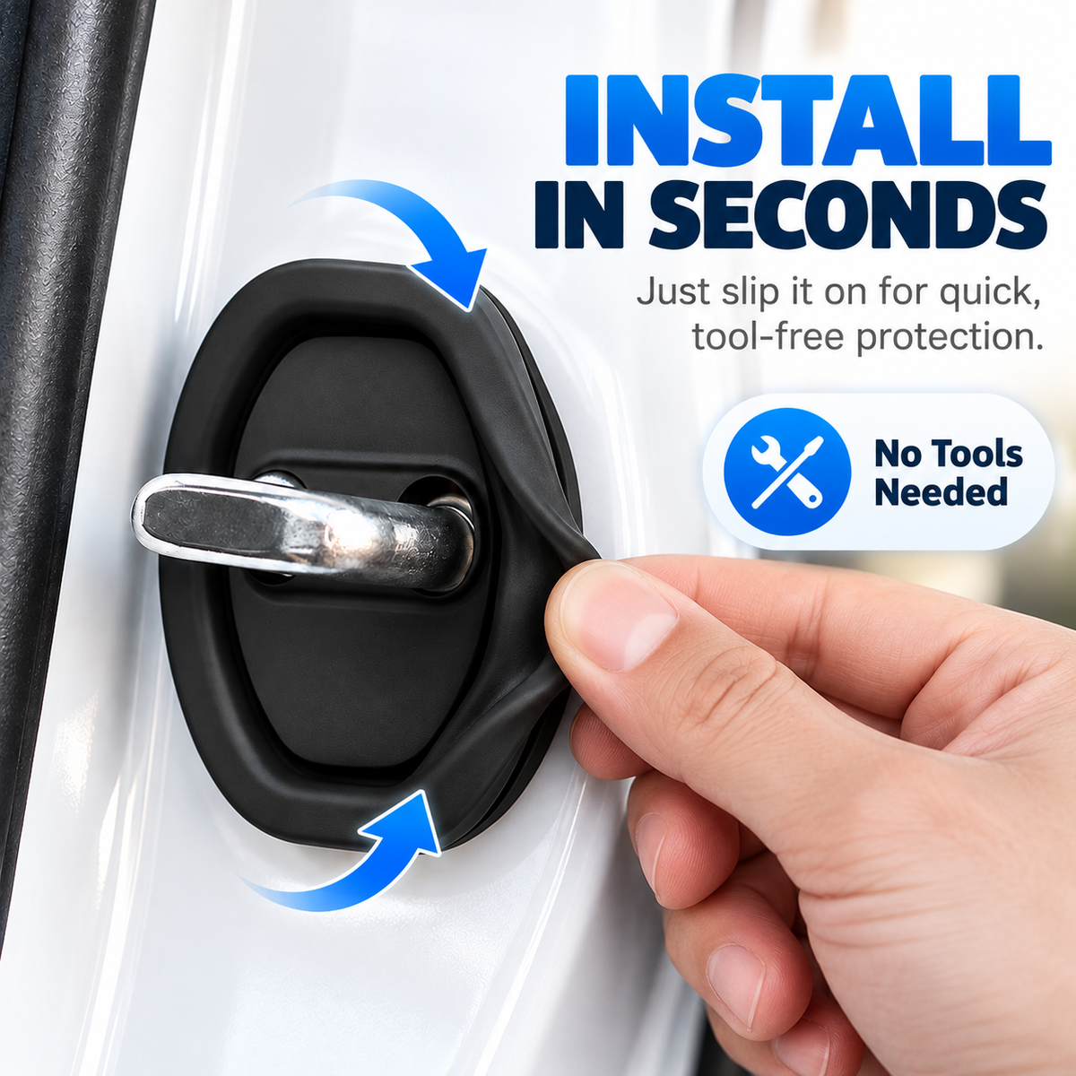Door Latch Lock Cover – Universal Self-Adhesive Car Door Protector