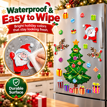 🎄 Christmas Refrigerator Magnets – Reusable Christmas Tree Fridge Decor Set