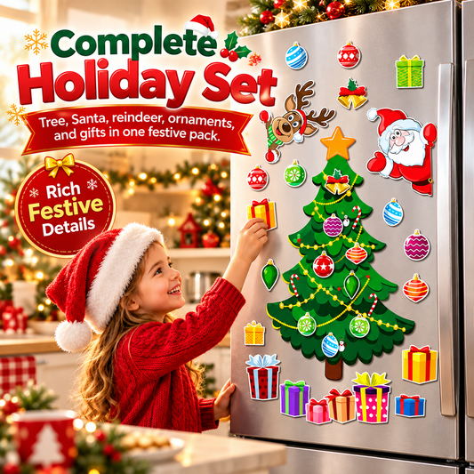 🎄 Christmas Refrigerator Magnets – Reusable Christmas Tree Fridge Decor Set