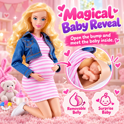 ZURU My Mini Baby Mom & Baby Surprise – Brittany Pregnant Doll with Newborn