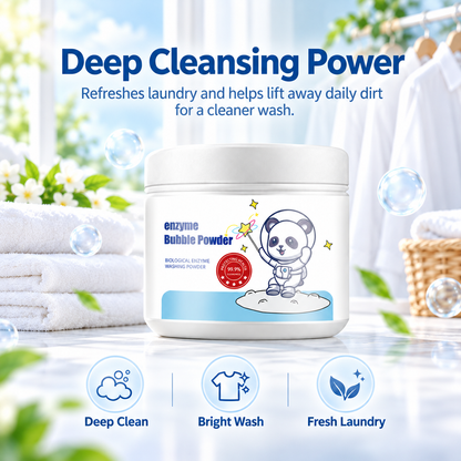 Enzyme Bubble Laundry Powder – Low Foam, Easy Rinse & 99.9% Antibacterial