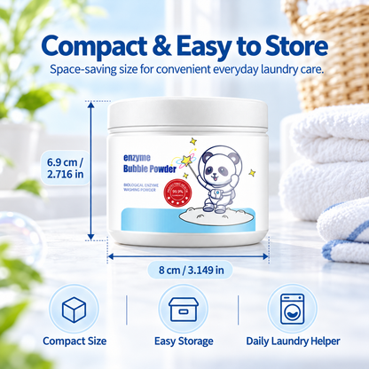 Enzyme Bubble Laundry Powder – Low Foam, Easy Rinse & 99.9% Antibacterial