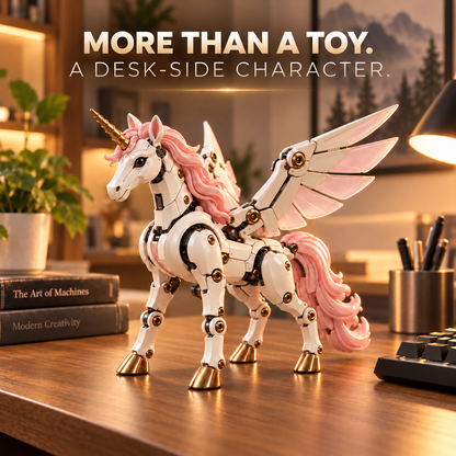 🦄 🦄2-in-1 Transforming Mechanical Unicorn Egg – Winged Fantasy Figure