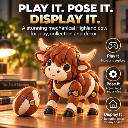 🐮 2-in-1 Transforming Highland Cow Egg – Cute Mechanical Figure