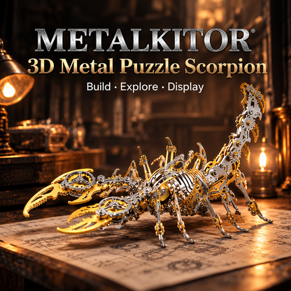 Scorpion 3D Metal Puzzle Kit – 454-Piece Mechanical Model for Adults & Teens