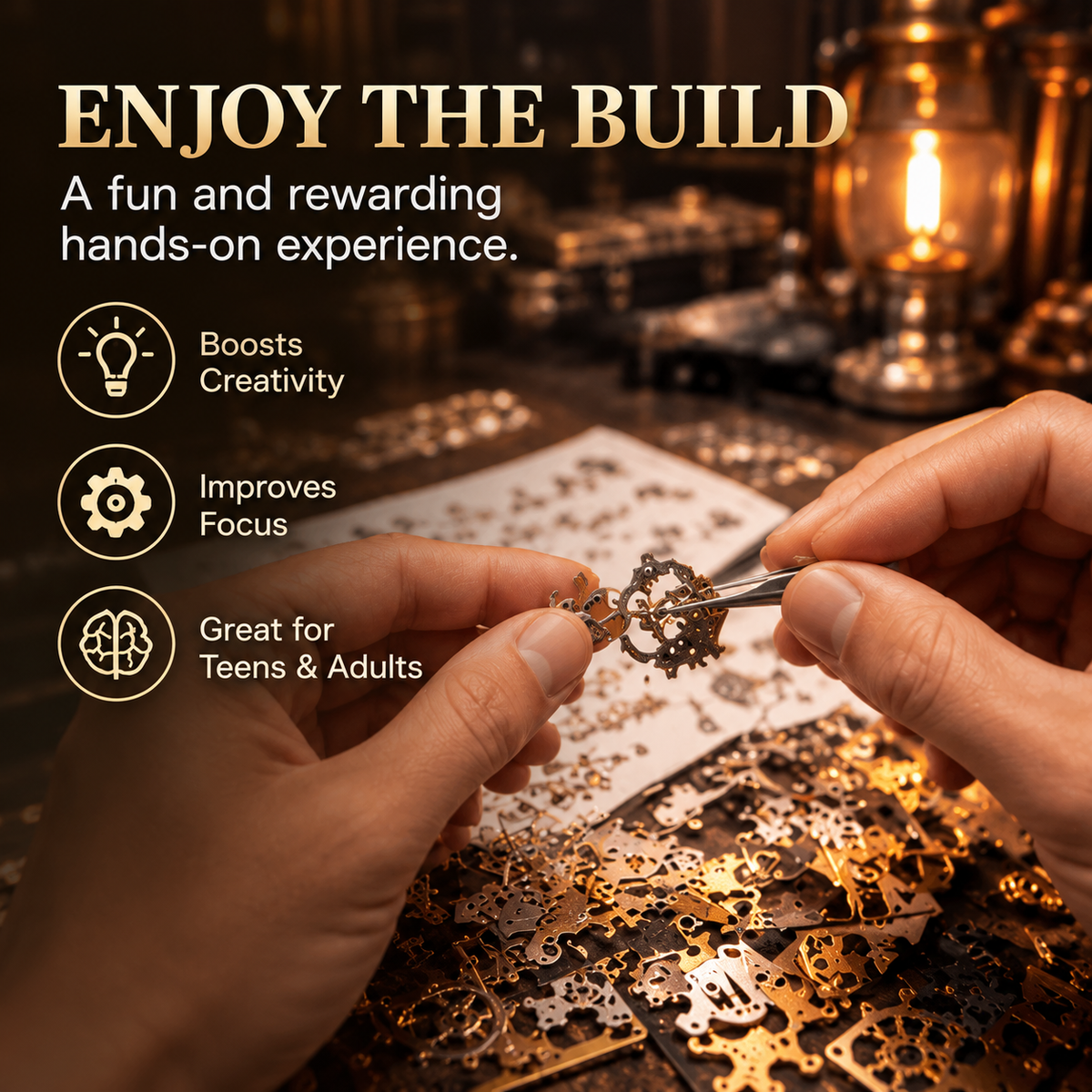 Scorpion 3D Metal Puzzle Kit – 454-Piece Mechanical Model for Adults & Teens