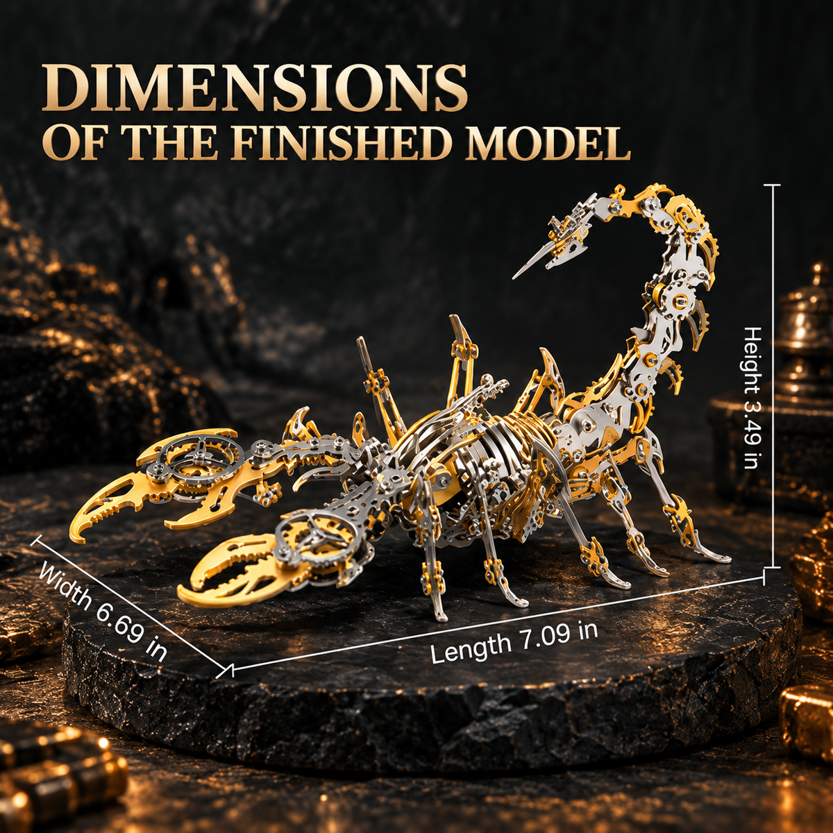 Scorpion 3D Metal Puzzle Kit – 454-Piece Mechanical Model for Adults & Teens