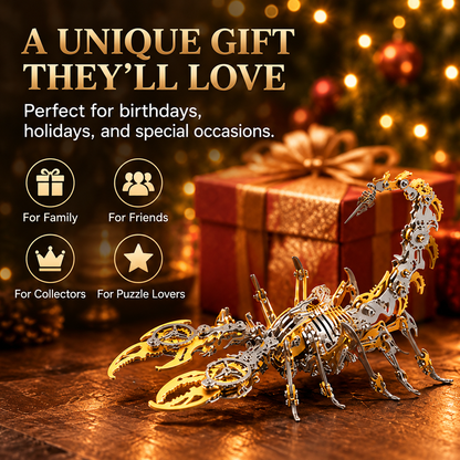 Scorpion 3D Metal Puzzle Kit – 454-Piece Mechanical Model for Adults & Teens