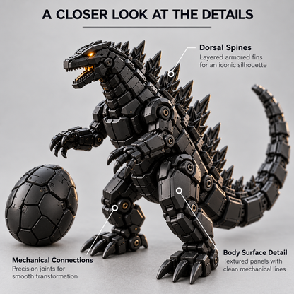 🥚 Egg to Godzilla – 2-in-1 Transforming Mechanical Monster Figure