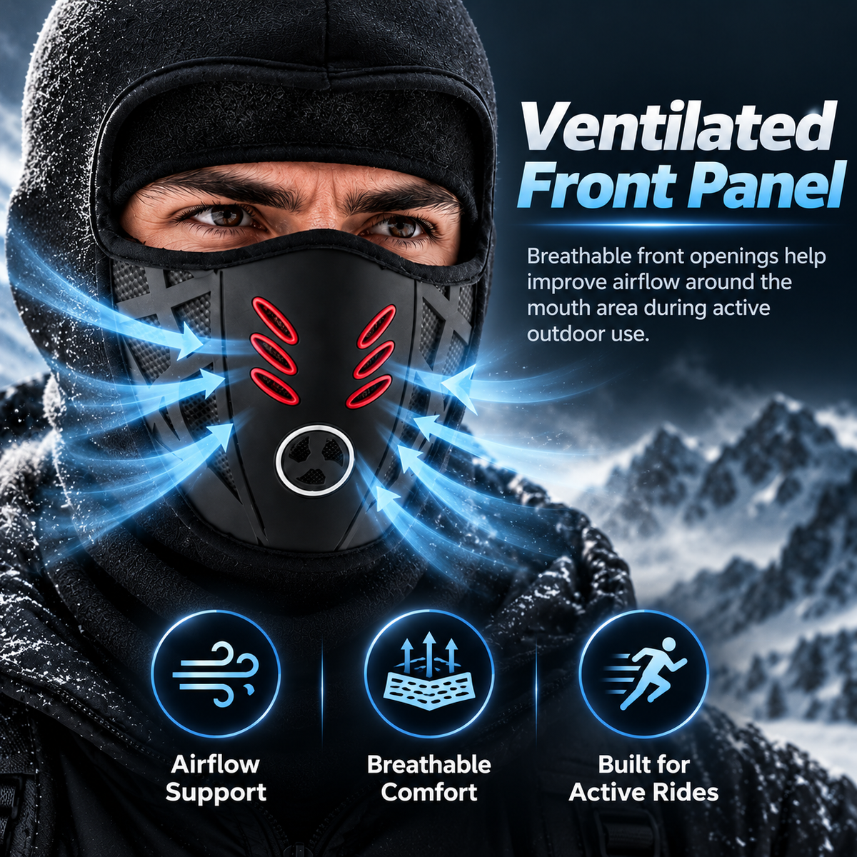 Winter Cycling Balaclava – Warm Breathable Full-Face Ski Mask