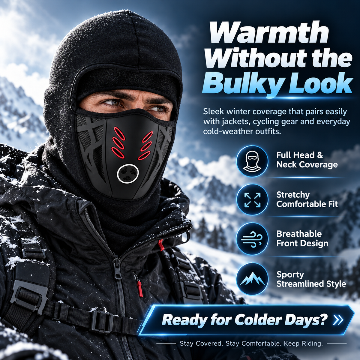 Winter Cycling Balaclava – Warm Breathable Full-Face Ski Mask