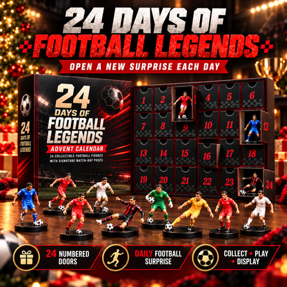 24 Days of Football Legends Advent Calendar – Collectible Soccer Figures