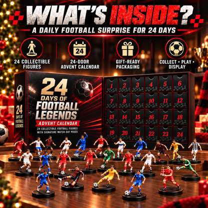 24 Days of Football Legends Advent Calendar – Collectible Soccer Figures
