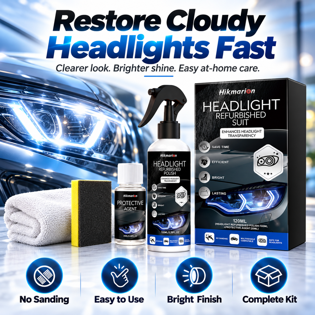 🔥2026 HOT SALE🔥🚘Automotive Headlamp Restoration Fluid