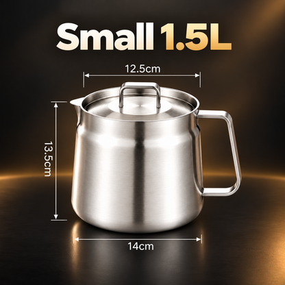 🔥🔥3-in-1 Stainless Steel Deep Fryer Pot with Oil Filter & Fry Basket