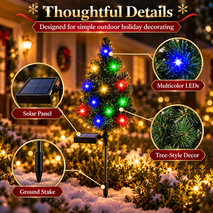 🎄 Outdoor Solar Christmas Tree Lights for Garden & Pathway
