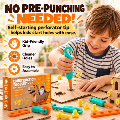 🧩 Kids Cardboard DIY Building Kit – Creative STEM Construction Toy for Ages 3+
