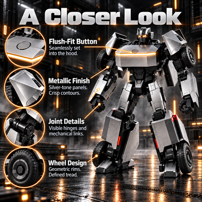 🚀 2-in-1 Transforming Cyber Pickup Truck & Robot Toy – One Toy, Two Forms! 🎁 Perfect Christmas Gift