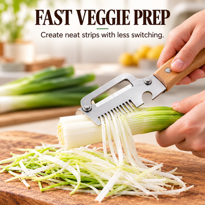 2 Pack Multifunction Vegetable Peeler & Shredder | Stainless Steel Kitchen Tool