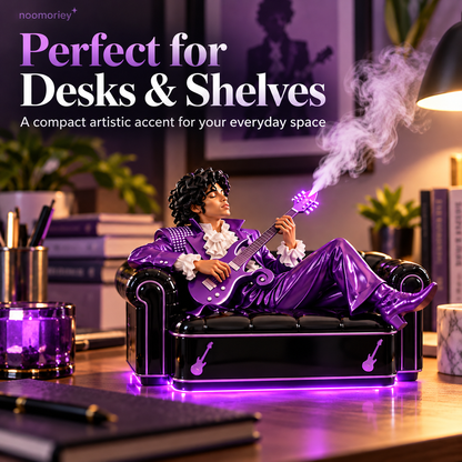🎸 Purple Rockstar Mist Diffuser – Guitar-Shaped Humidifier with LED Mood Lighting, Unique Music-Inspired Home Décor & Gift