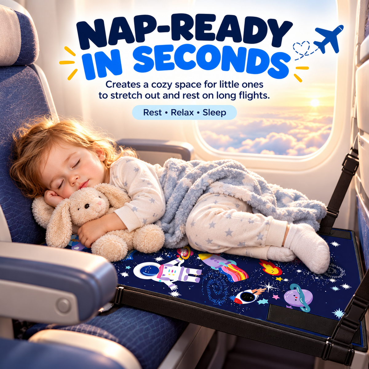 ✈️😴Airplane Seat Extender for Kids | Foldable Travel Footrest