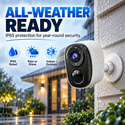 2.5K QHD Wireless Security Camera – AI Person Detection & Color Night Vision