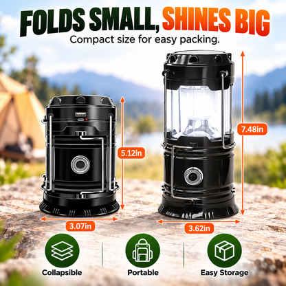 💡⚡ Foldable LED Camping Lantern – Compact, Bright & Portable! 🏕️🔦