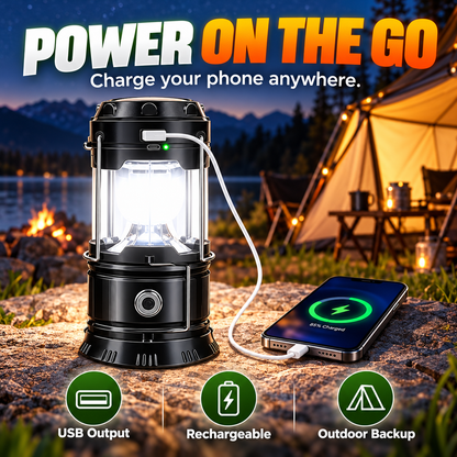 💡⚡ Foldable LED Camping Lantern – Compact, Bright & Portable! 🏕️🔦