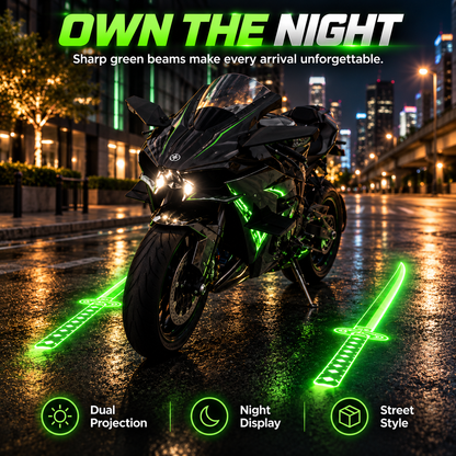 Motorcycle LED Sword Ground Projection Lights – Dual-Beam Night Underglow