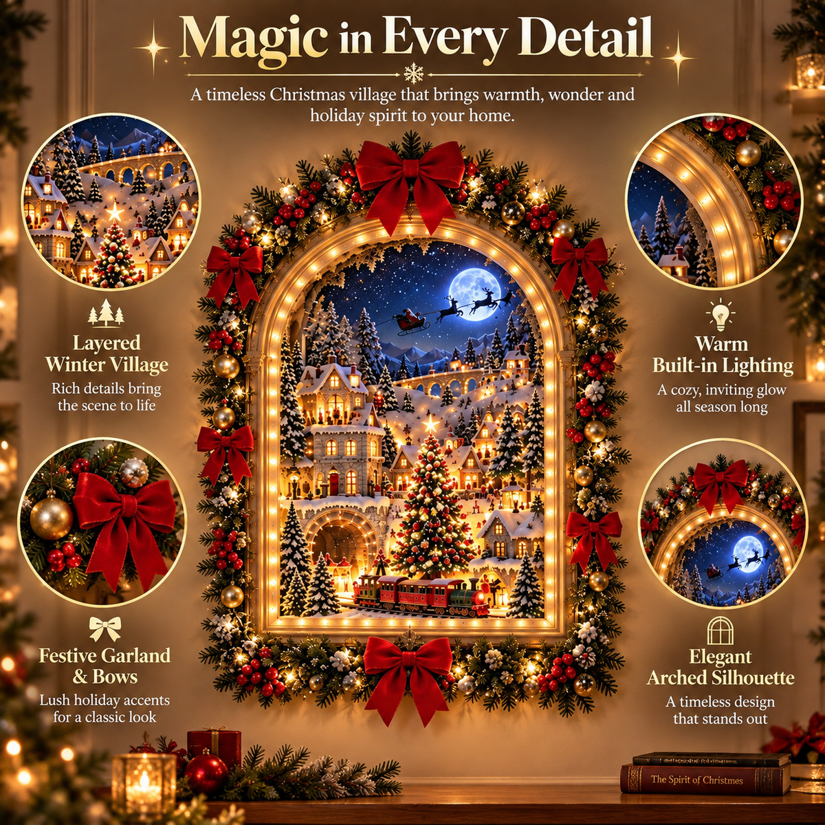 🎄 The Christmas Portal™ – Animated Christmas Village ✨
