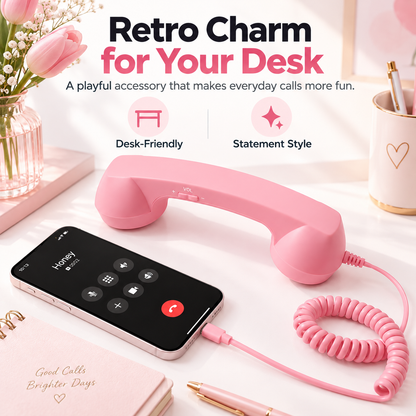☎️Retro Phone Handset with Type-C | Vintage Wired Receiver 📞