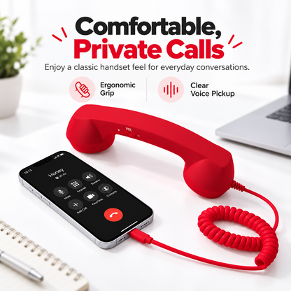 ☎️Retro Phone Handset with Type-C | Vintage Wired Receiver 📞