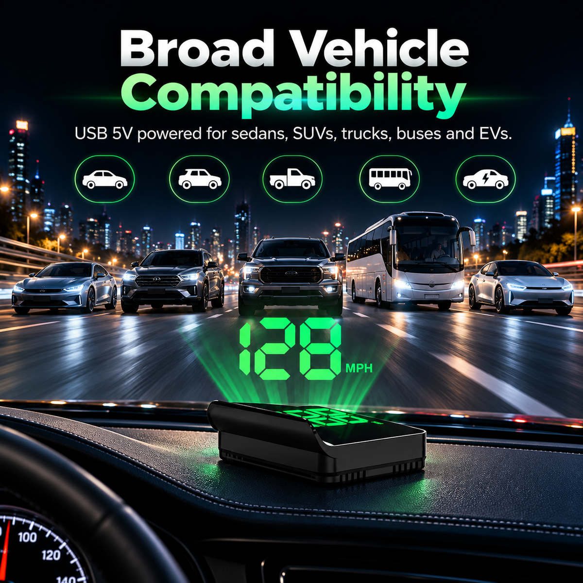 🚗 Smart HUD Speedometer – Upgrade Your Car With A Clear Windshield Speed Display